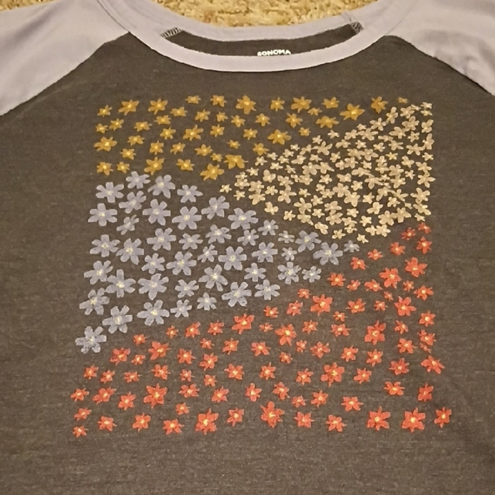 Sonoma Women's Raglan Tee - Gray and Lavender - Picture 3 of 5